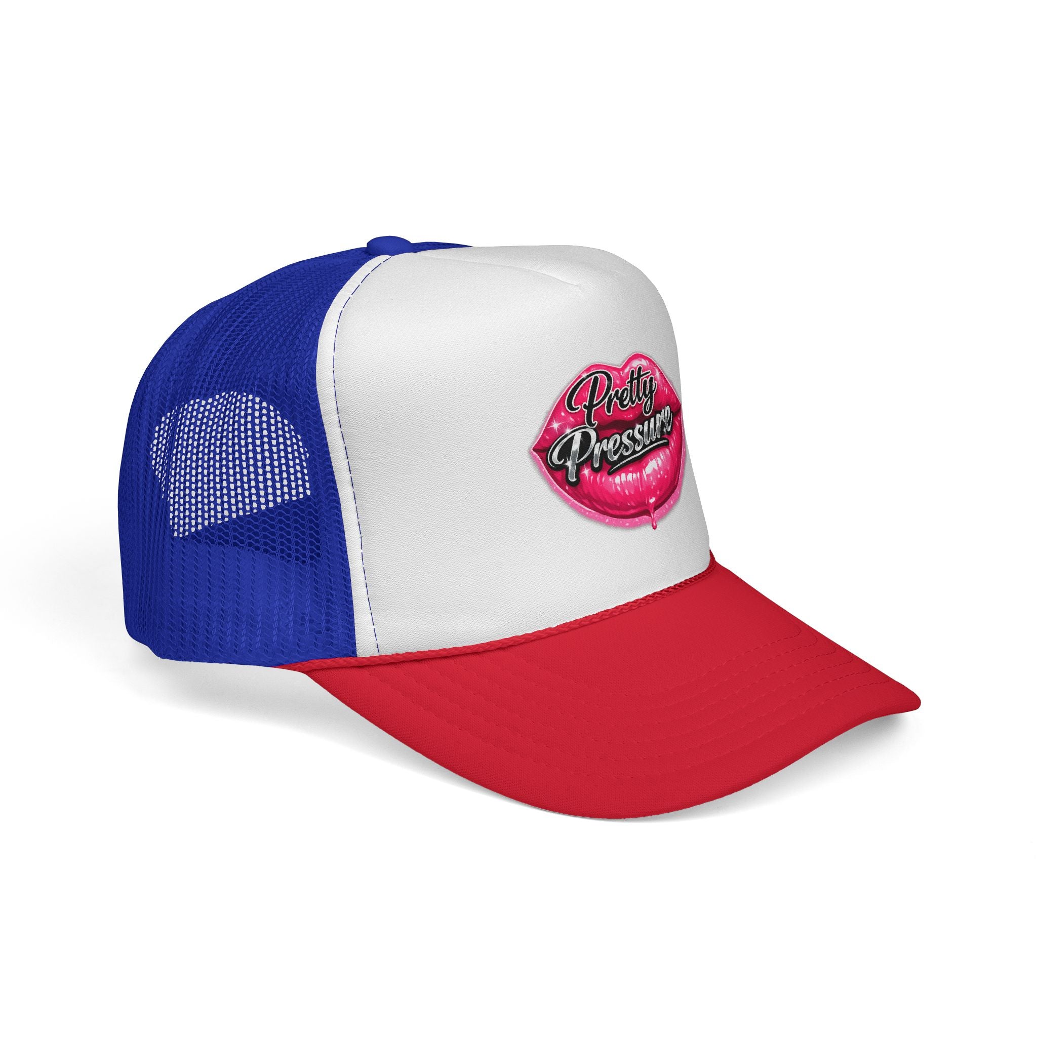 Trucker Cap - "Pretty Pressure" Pink Lip Graphic Hat