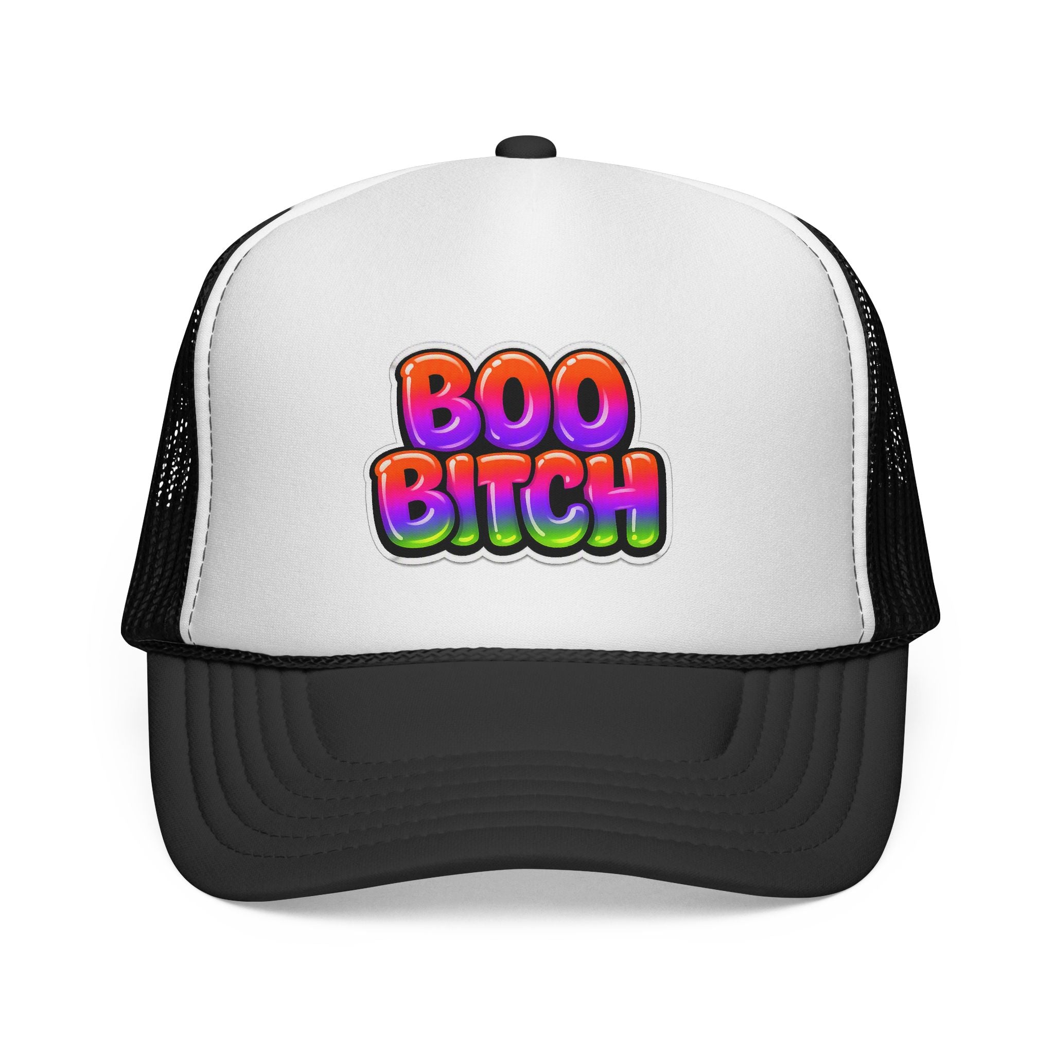 Boo Bitch Trucker Cap — Colorful Halloween Party Mesh Hat