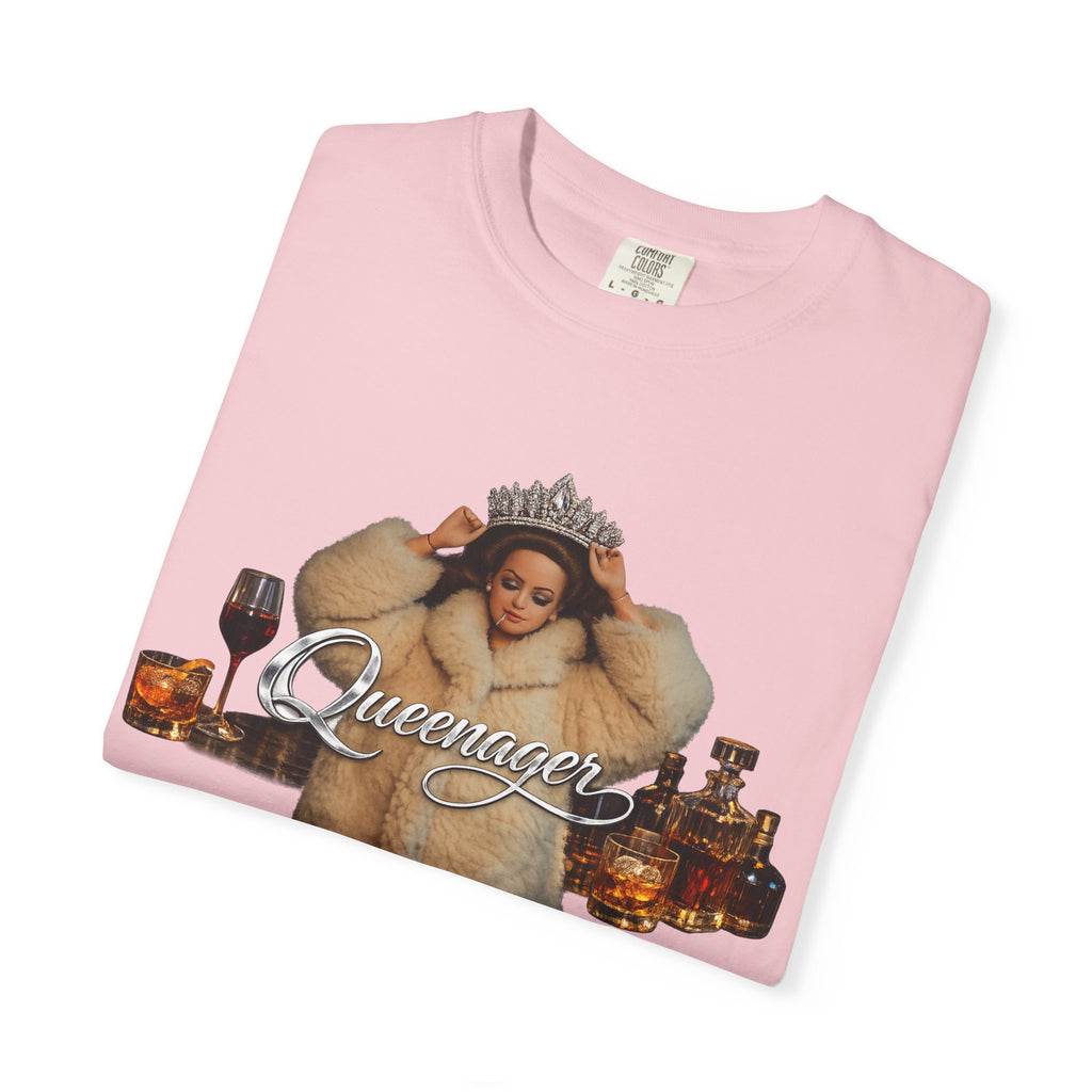 Queenmom Graphic T-Shirt — "Queenie" Crowned Fur Design