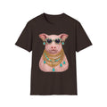 Pig with Sunglasses & Jewelry T-Shirt — Glamorous Bling Pig Tee