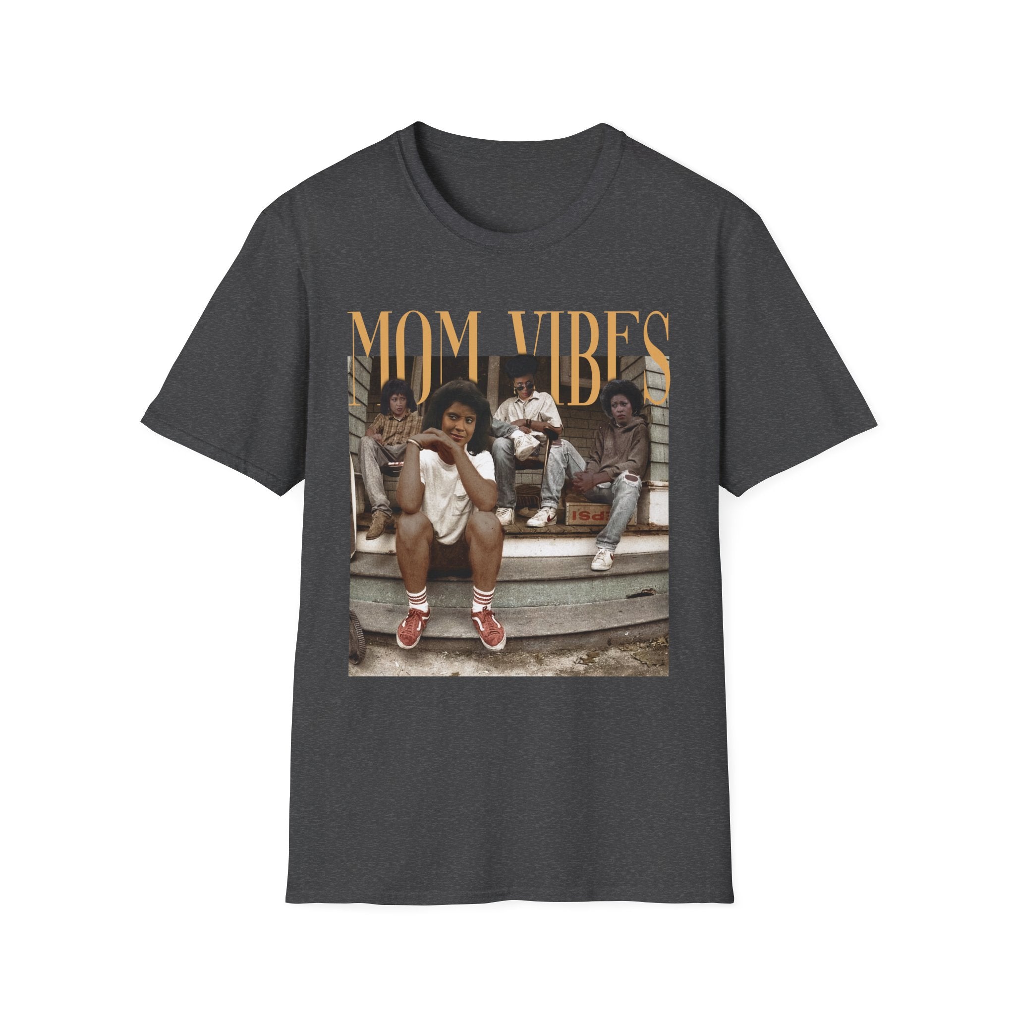 T-Shirt — "Mom Vibes" Retro Family Photo Graphic Tee