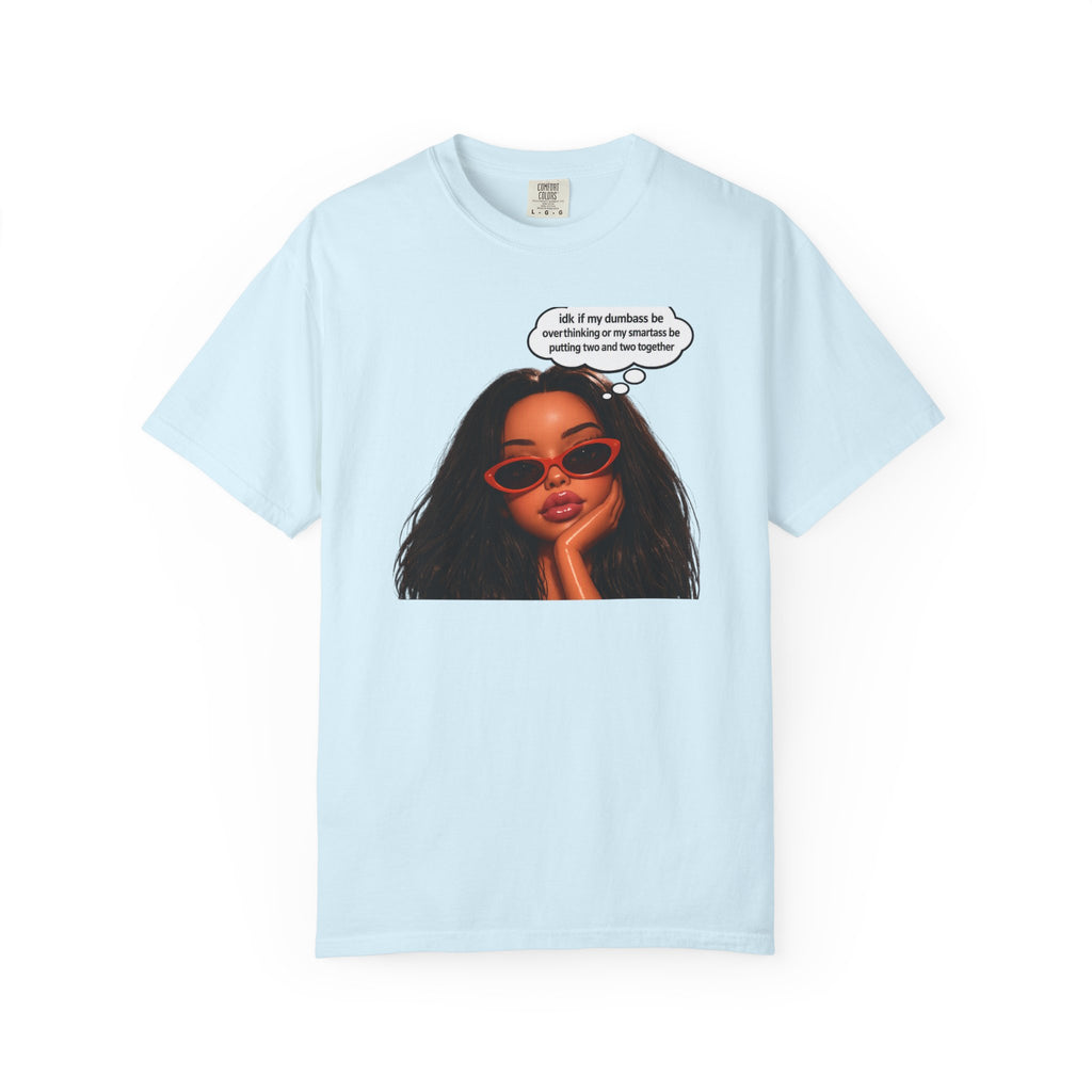 Relaxed Vibes T-Shirt — "If my darkness be something to my creator" Illustrated Woman Graphic Tee