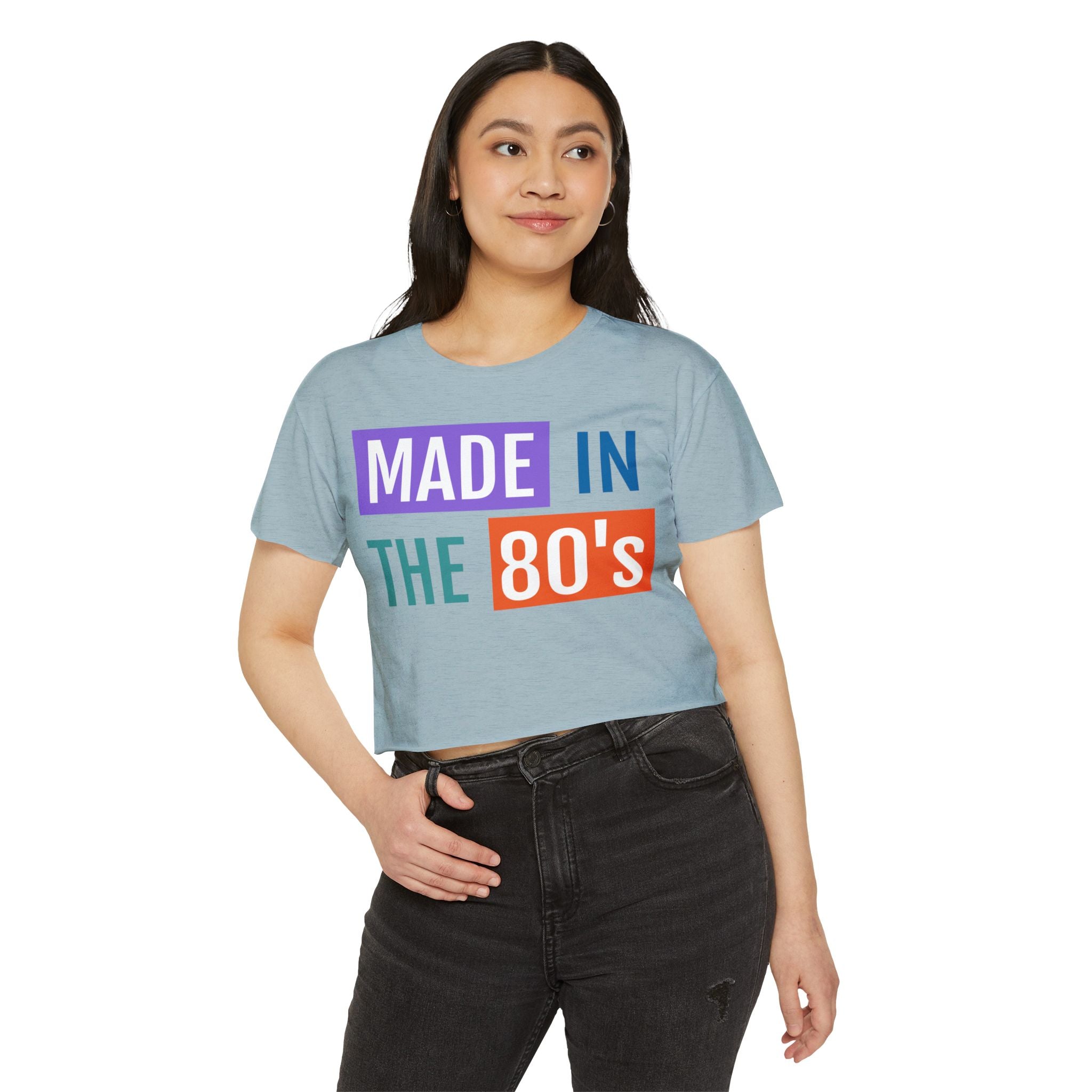 Made in the 80's Crop Top — Women's Retro Festival Tee