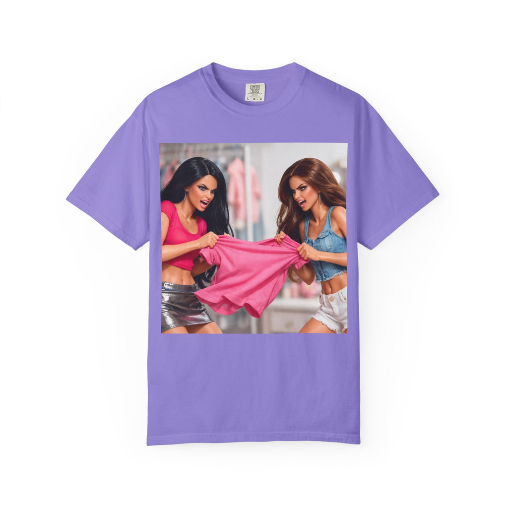 Doll Diva Tug of War— Pink Fashion Fight Graphic T-Shirt