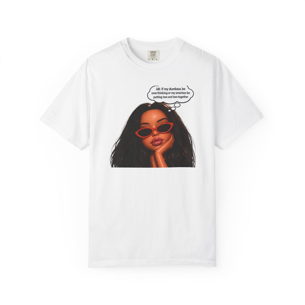 Relaxed Vibes T-Shirt — "If my darkness be something to my creator" Illustrated Woman Graphic Tee
