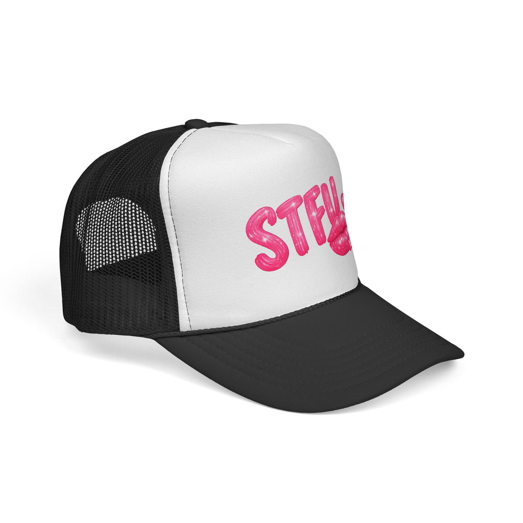 STFU Kiss Trucker Cap - Pink Lip Graphic Mesh Hat