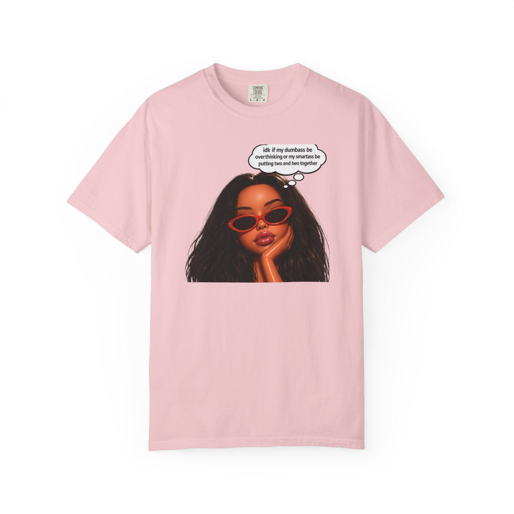 Relaxed Vibes T-Shirt — "If my darkness be something to my creator" Illustrated Woman Graphic Tee