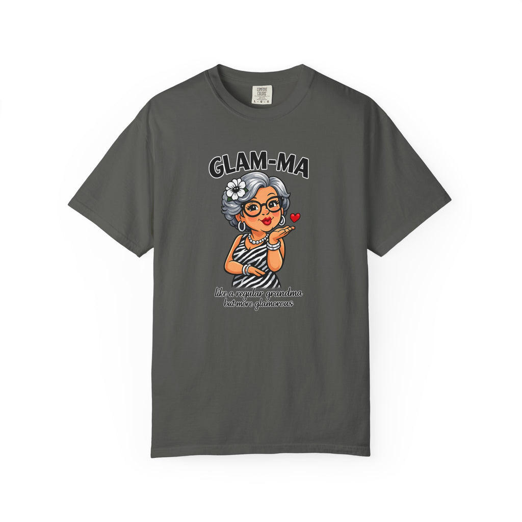 Glam-Ma T-Shirt — Cute Grandma Graphic Tee (“Glam-Ma: like a regular grandma but more glamorous”)