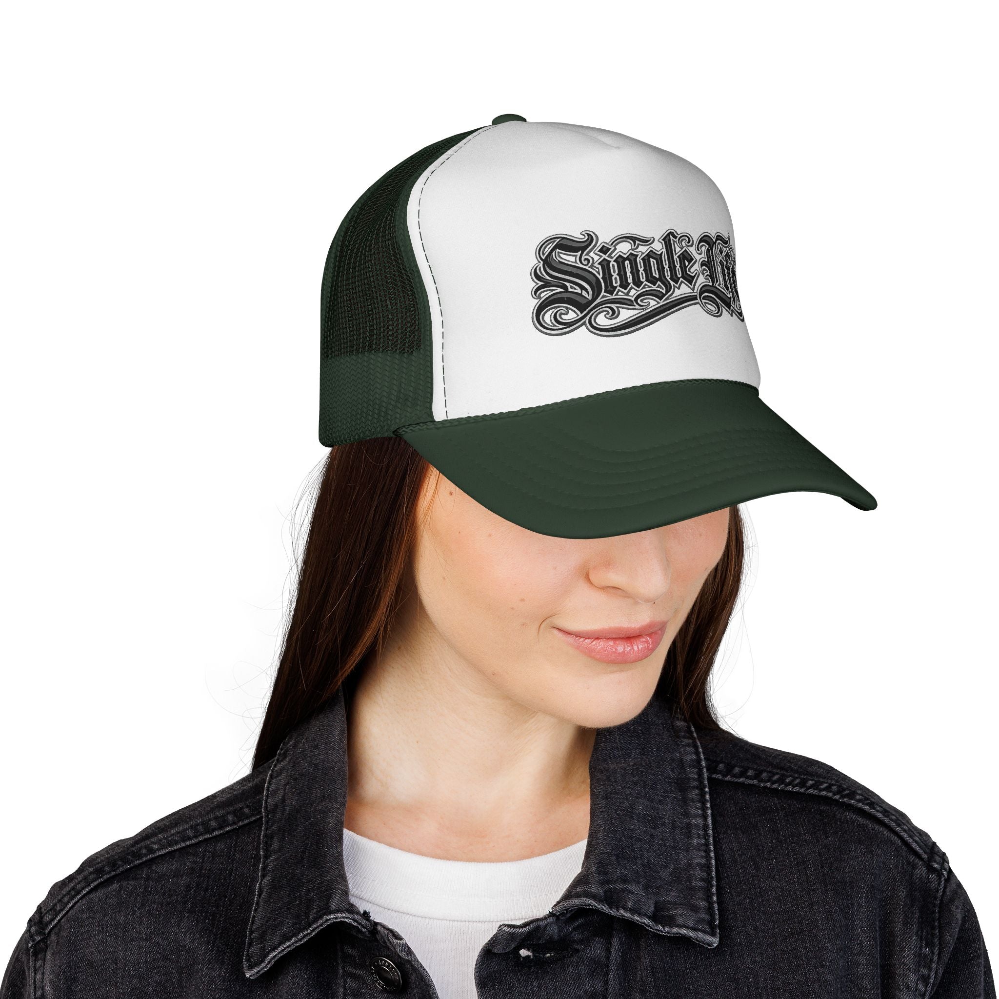 Trucker Cap — 'Single Life' Vintage Script Mesh Hat