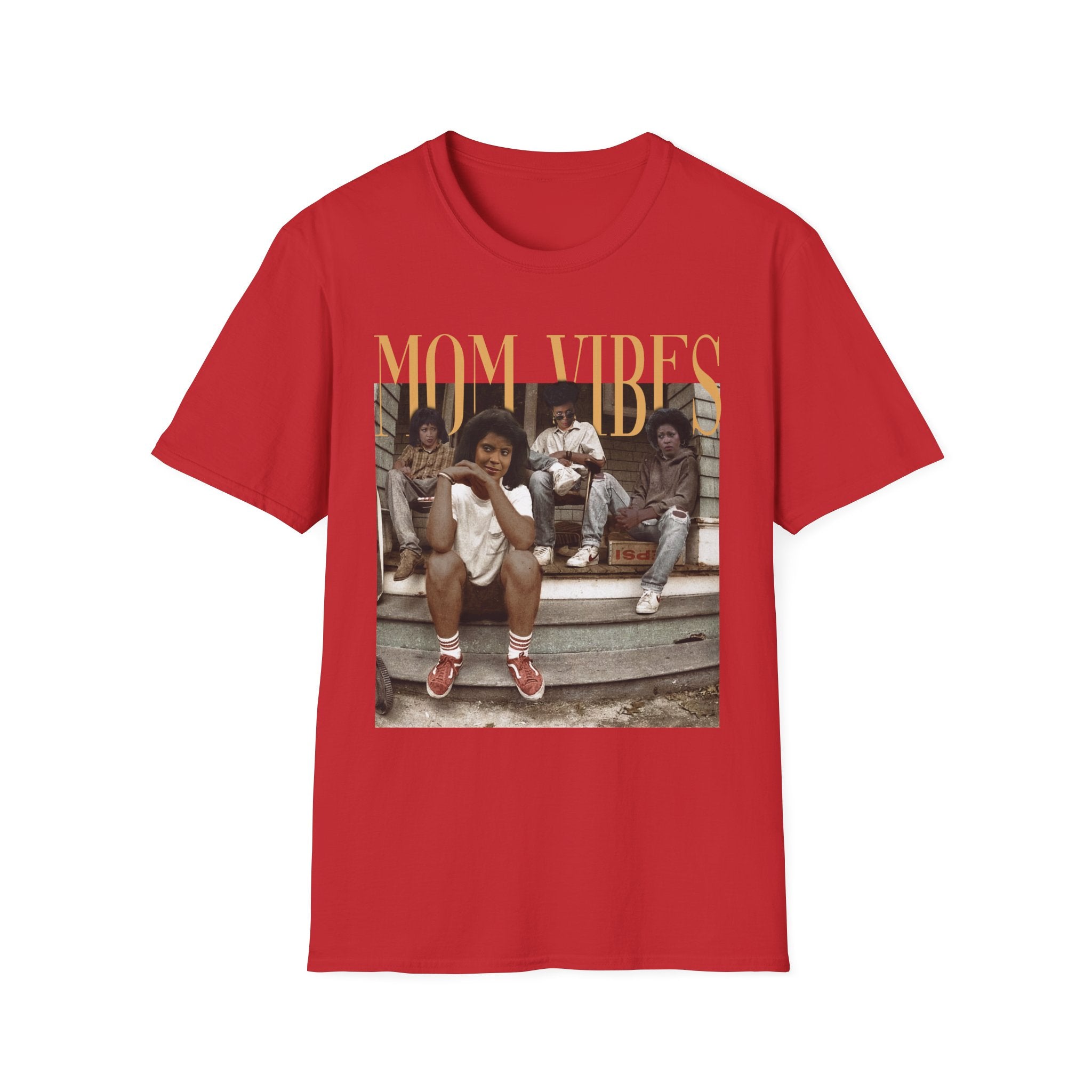 T-Shirt — "Mom Vibes" Retro Family Photo Graphic Tee