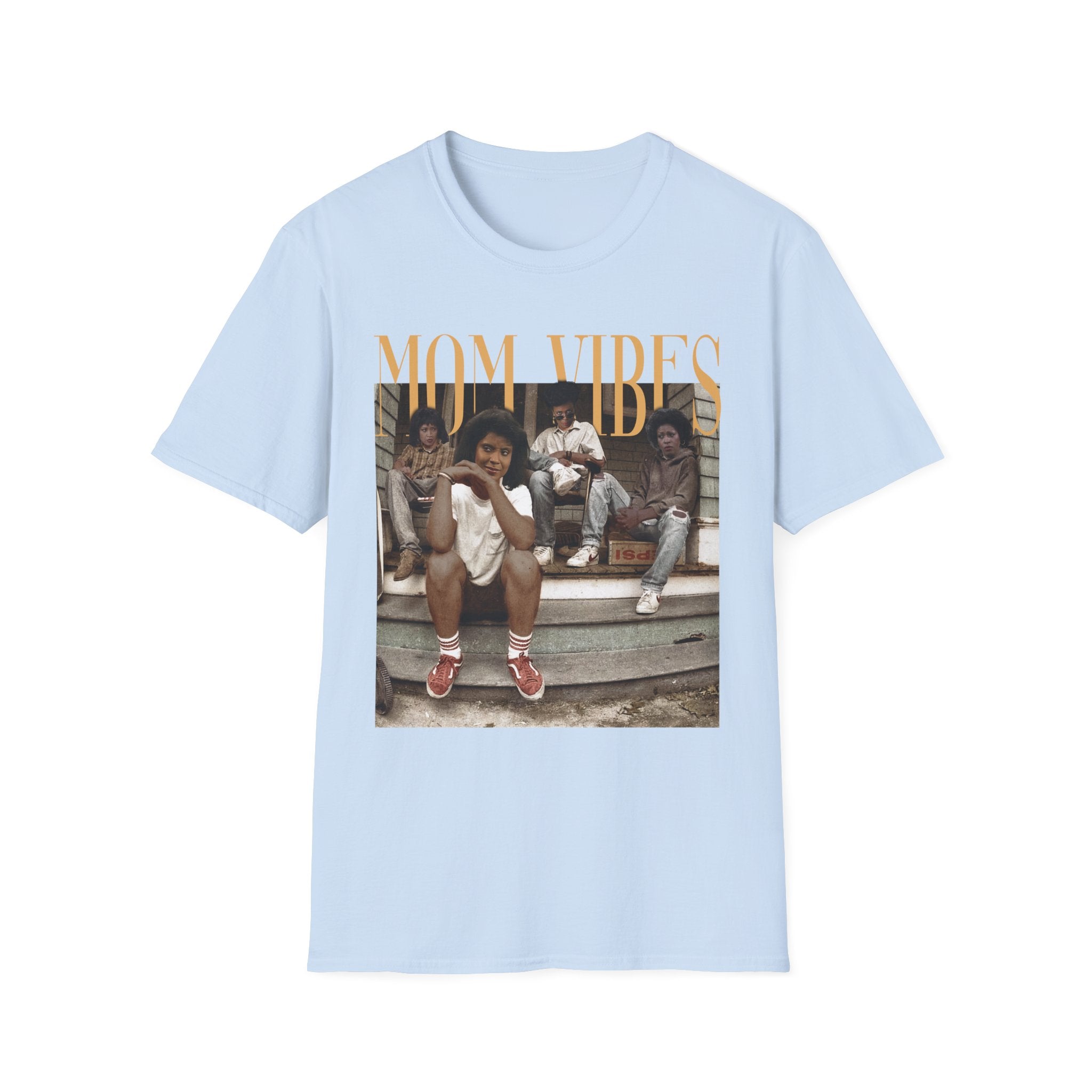 T-Shirt — "Mom Vibes" Retro Family Photo Graphic Tee