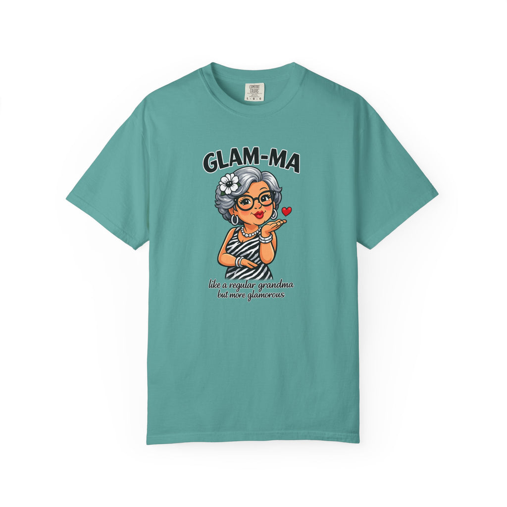 Glam-Ma T-Shirt — Cute Grandma Graphic Tee (“Glam-Ma: like a regular grandma but more glamorous”)