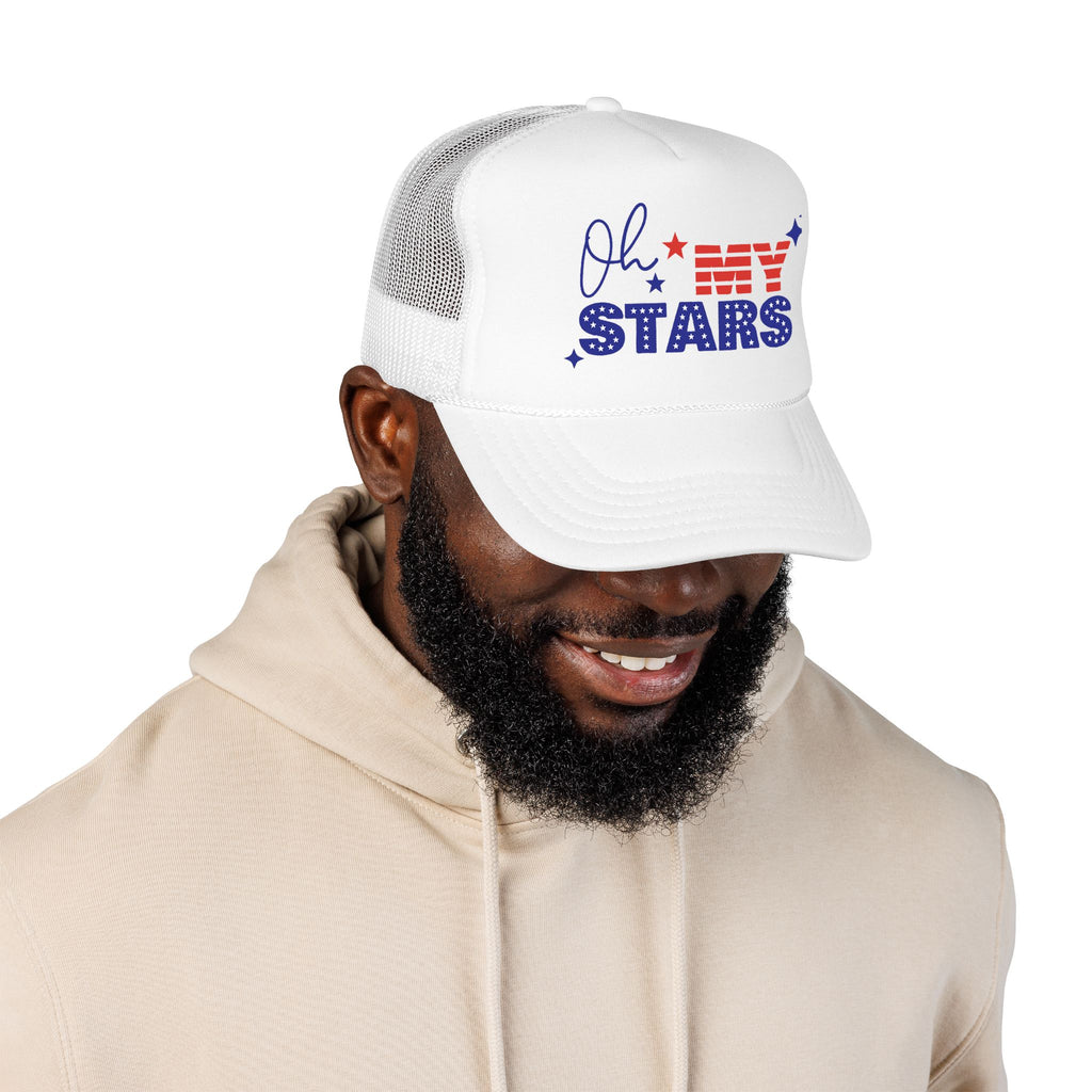 Oh My Stars Trucker Hat – Patriotic 4th of July Foam Cap