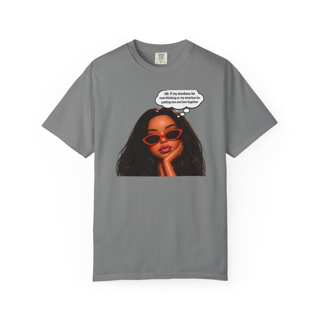Relaxed Vibes T-Shirt — "If my darkness be something to my creator" Illustrated Woman Graphic Tee