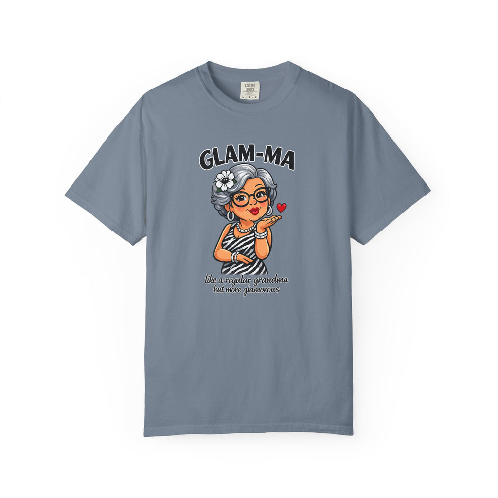 Glam-Ma T-Shirt — Cute Grandma Graphic Tee (“Glam-Ma: like a regular grandma but more glamorous”)