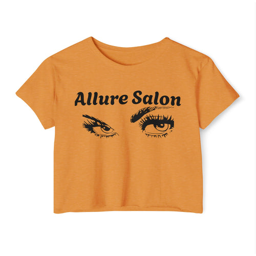 Allure Salon Crop Top — Women's Eye Graphic Festival Tee