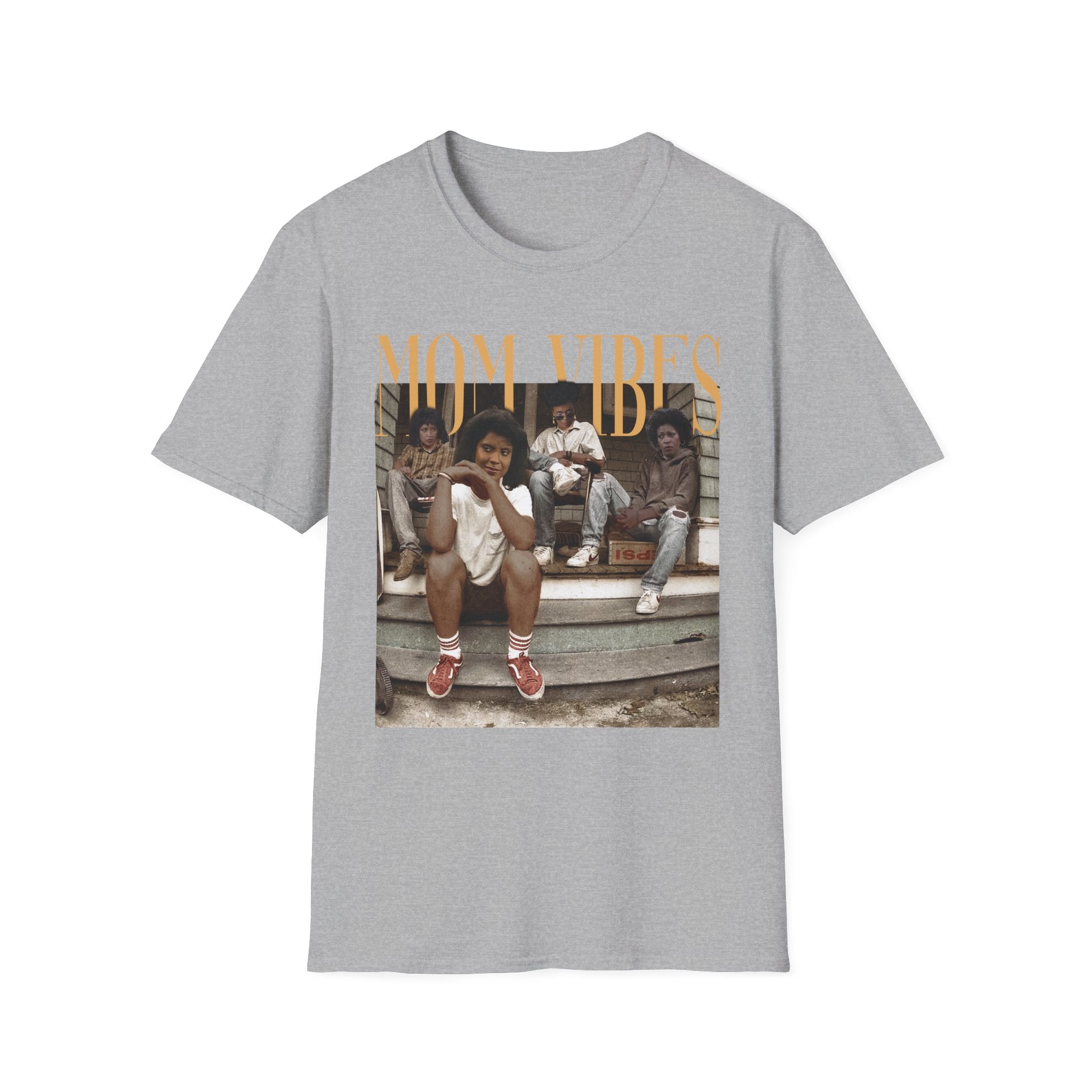 T-Shirt — "Mom Vibes" Retro Family Photo Graphic Tee