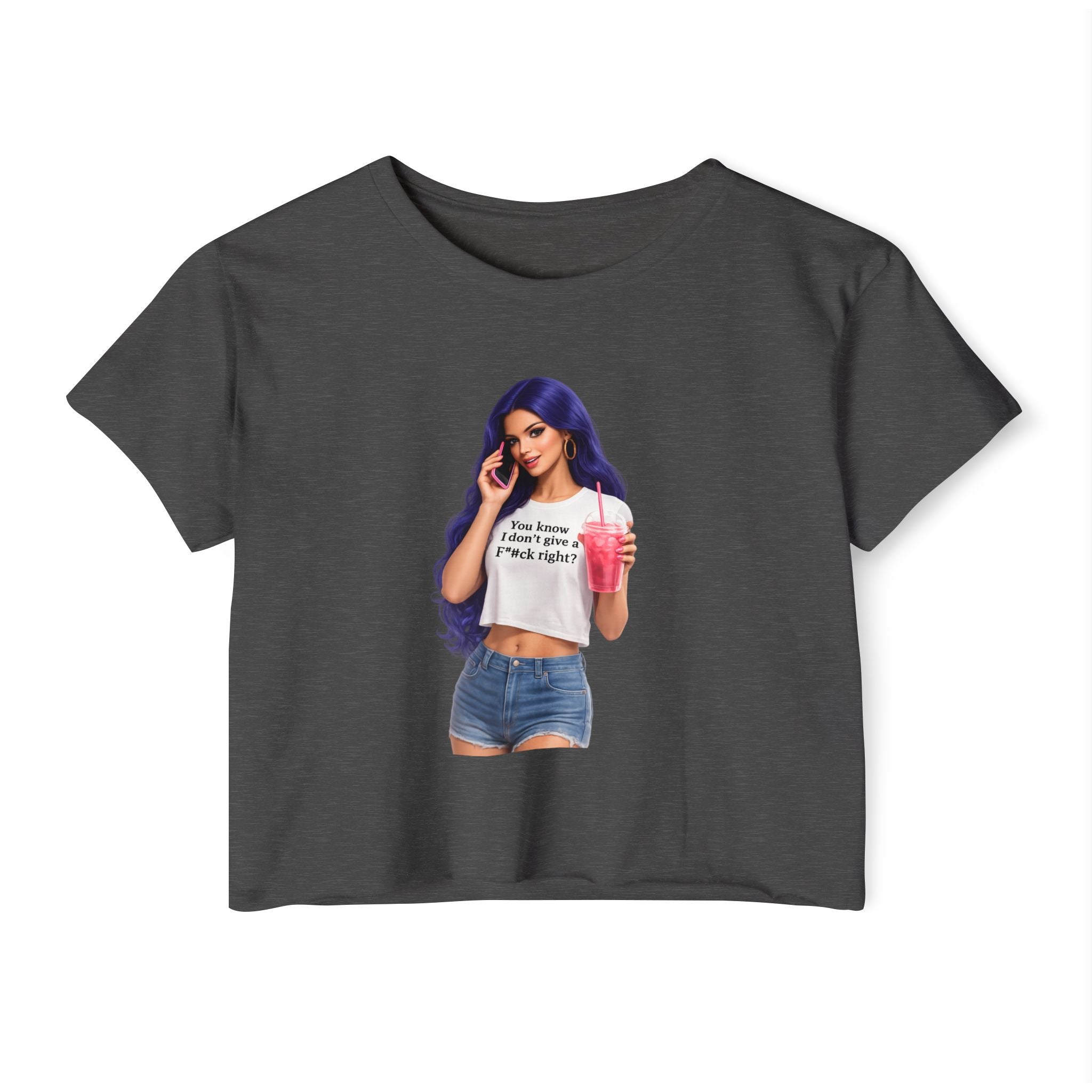 Festival Crop Top — Retro Pop Doll Graphic Crop for Women (Limited Edition)
