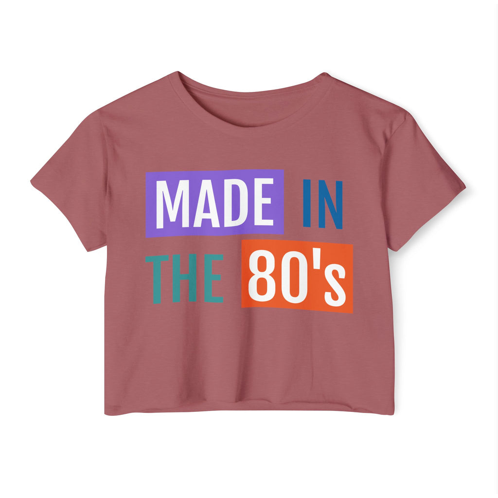 Made in the 80's Crop Top — Women's Retro Festival Tee