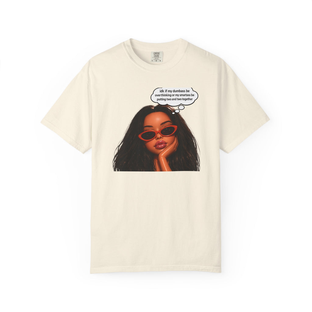 Relaxed Vibes T-Shirt — "If my darkness be something to my creator" Illustrated Woman Graphic Tee