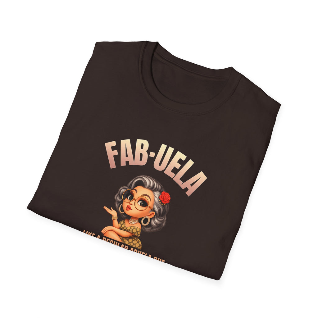 Fab-uela T-Shirt — Retro Grandma Graphic Tee ("Fab-uela: Like a Regular Grandma but More Fabulous")