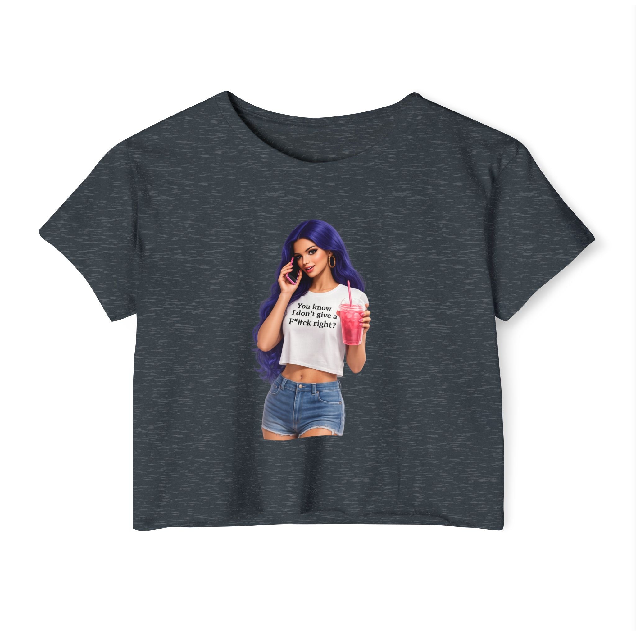 Festival Crop Top — Retro Pop Doll Graphic Crop for Women (Limited Edition)