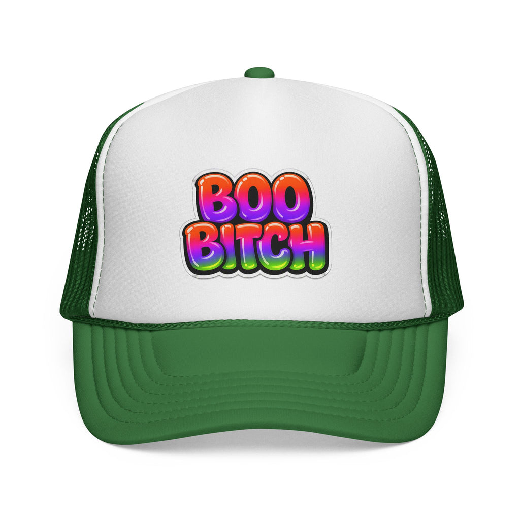 Boo Bitch Trucker Cap — Colorful Halloween Party Mesh Hat