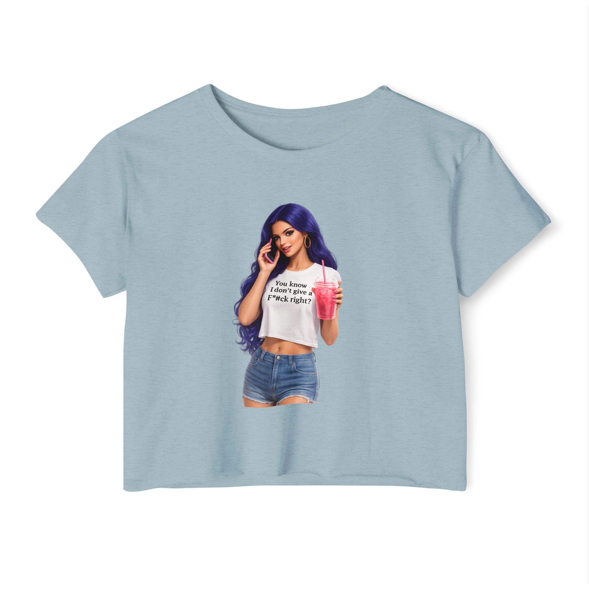 Festival Crop Top — Retro Pop Doll Graphic Crop for Women (Limited Edition)