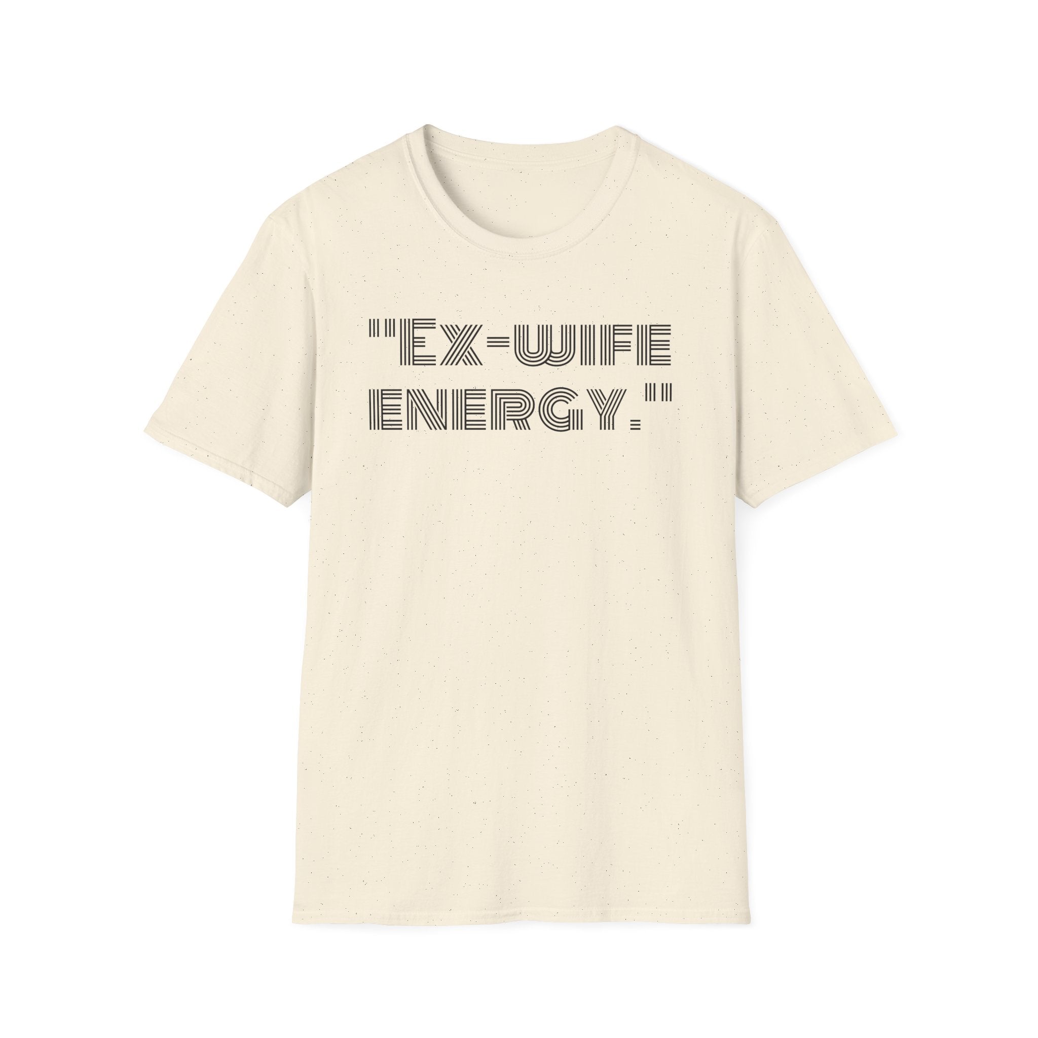 T-Shirt — "Ex-Wife Energy." Retro Text Graphic Tee for Confident Women