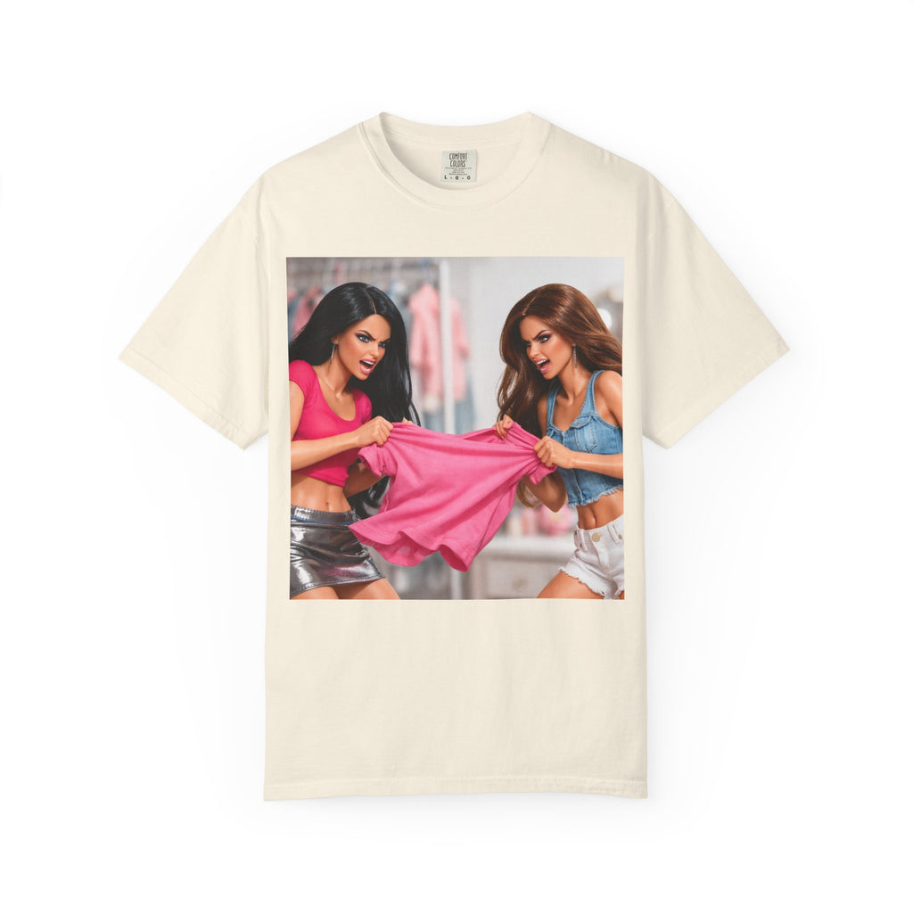 Doll Diva Tug of War— Pink Fashion Fight Graphic T-Shirt