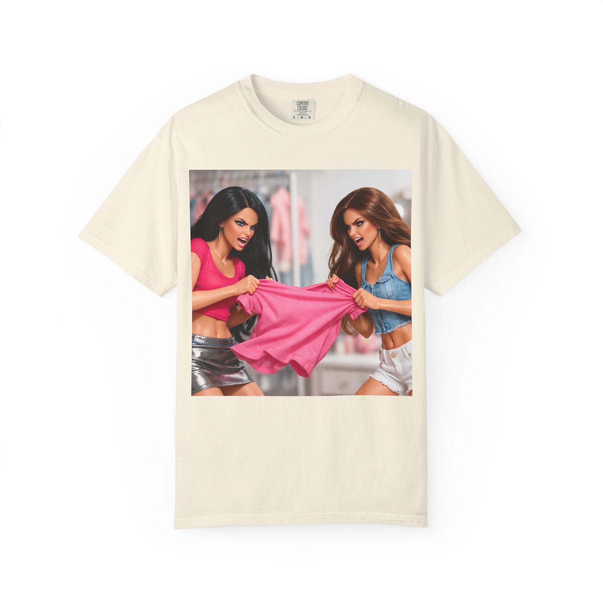 Doll Diva Tug of War— Pink Fashion Fight Graphic T-Shirt
