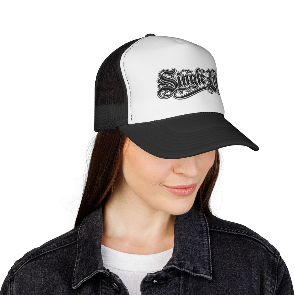 Trucker Cap — 'Single Life' Vintage Script Mesh Hat