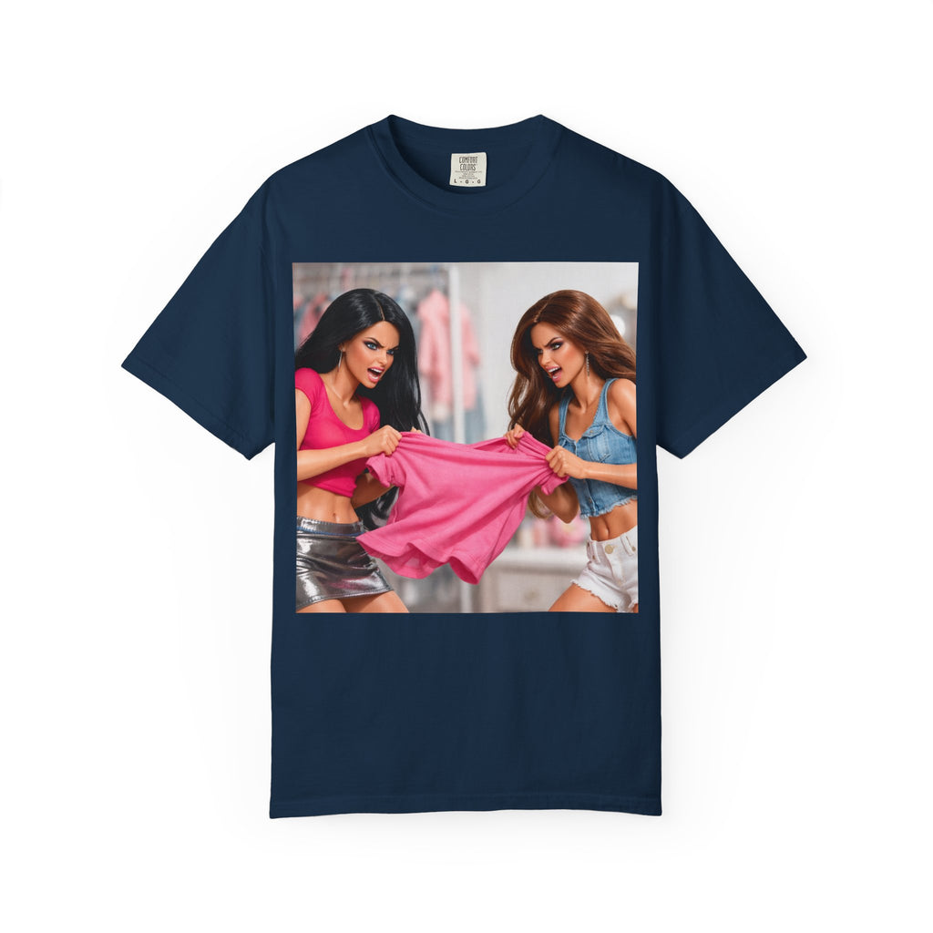 Doll Diva Tug of War— Pink Fashion Fight Graphic T-Shirt