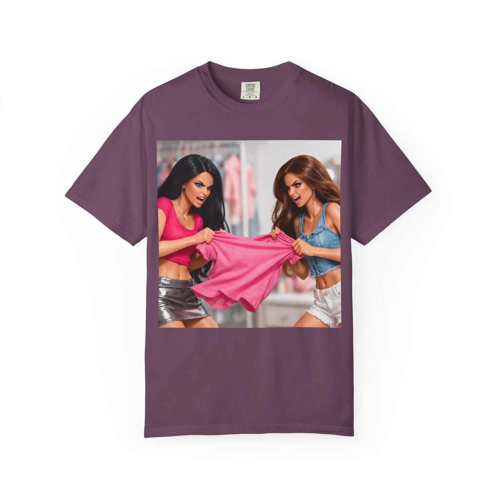 Doll Diva Tug of War— Pink Fashion Fight Graphic T-Shirt