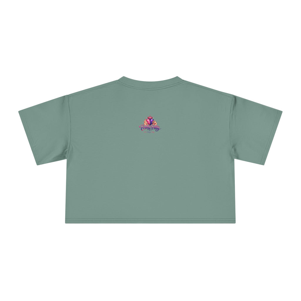 Women's Hamsa Hand Crop Tee – Pink Evil Eye Protection
