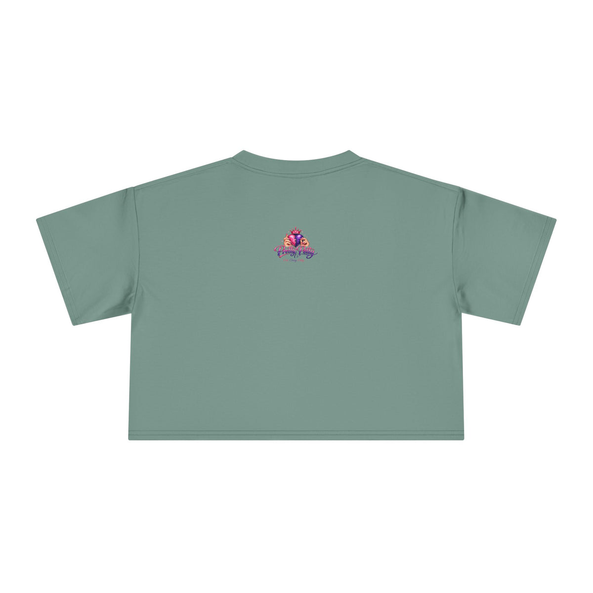 Women's Hamsa Hand Crop Tee – Pink Evil Eye Protection