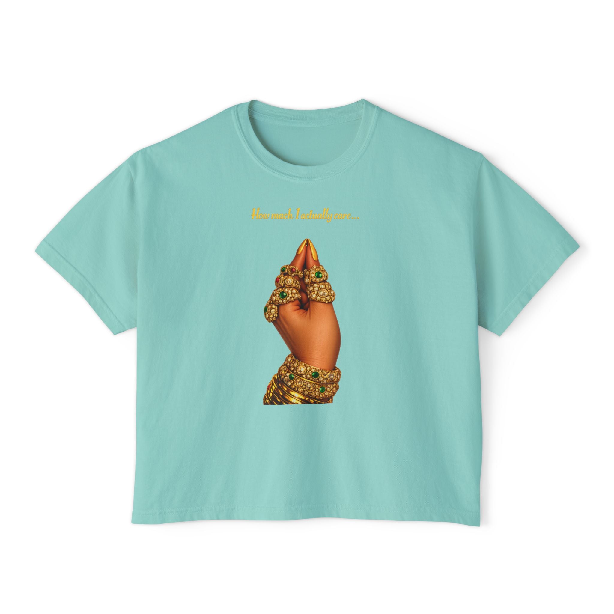 Women's Boxy Tee — 'How much I missed you' Praying Hands Graphic Tee