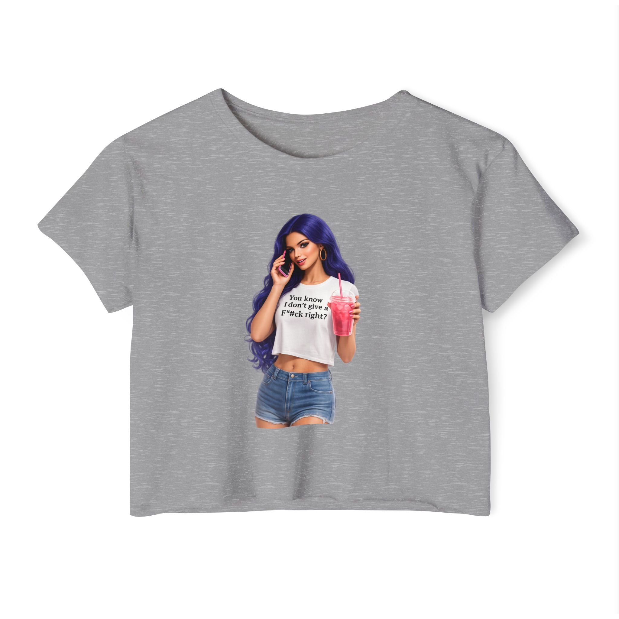 Festival Crop Top — Retro Pop Doll Graphic Crop for Women (Limited Edition)