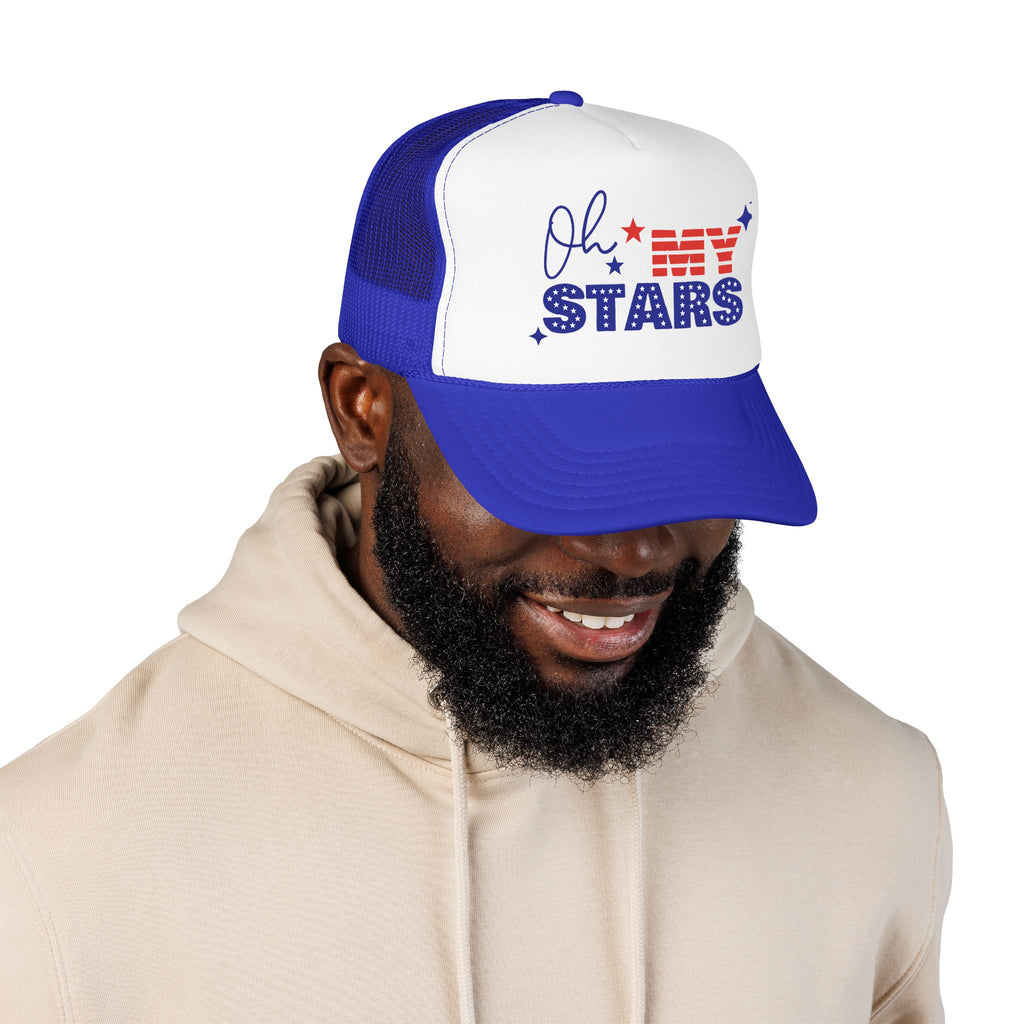 Oh My Stars Trucker Hat – Patriotic 4th of July Foam Cap