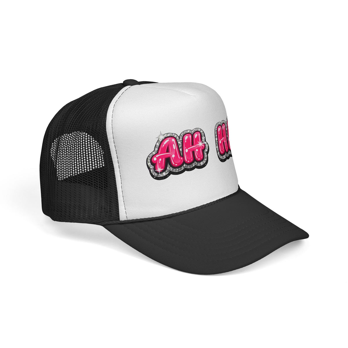 AH HA Pink Bubble Trucker Cap