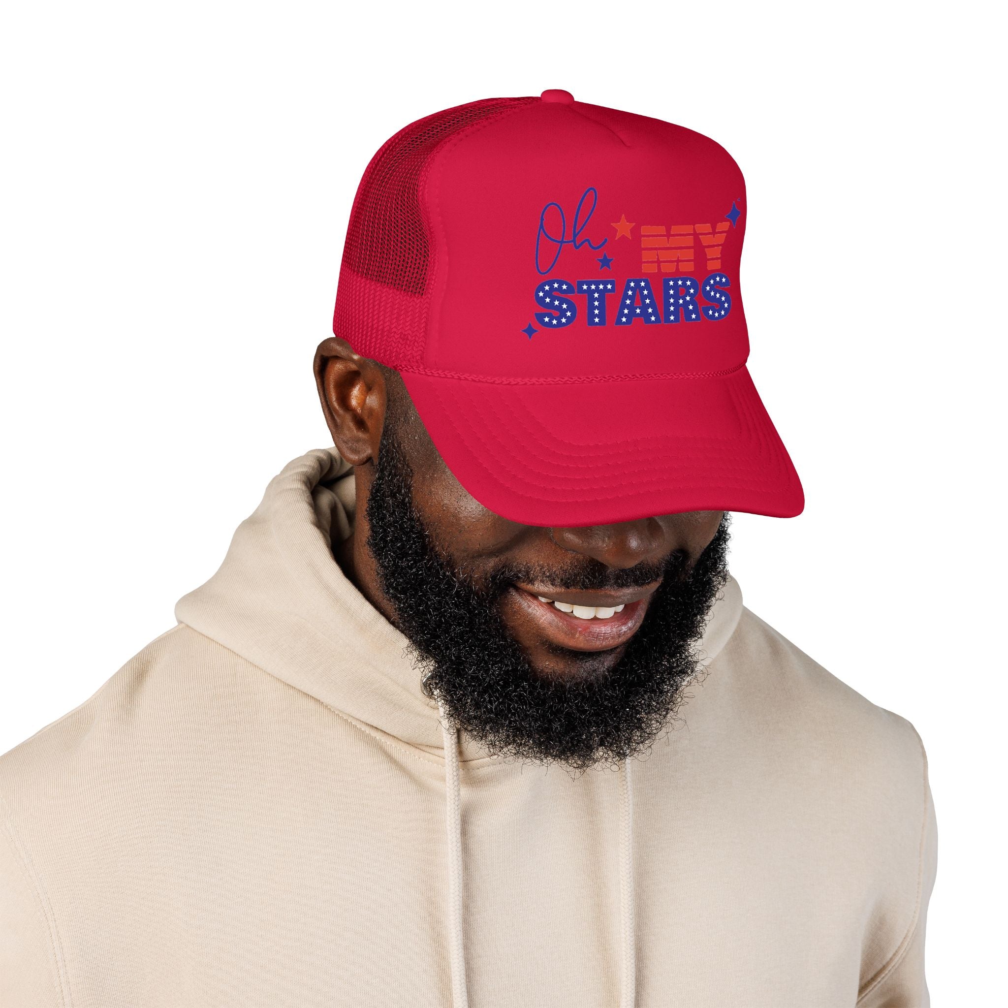 Oh My Stars Trucker Hat – Patriotic 4th of July Foam Cap