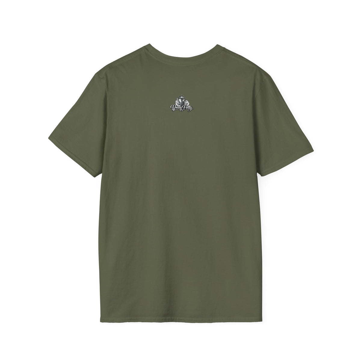 Upside Down Script T-Shirt — "I Mean What I Say" Minimal Front/Back Design