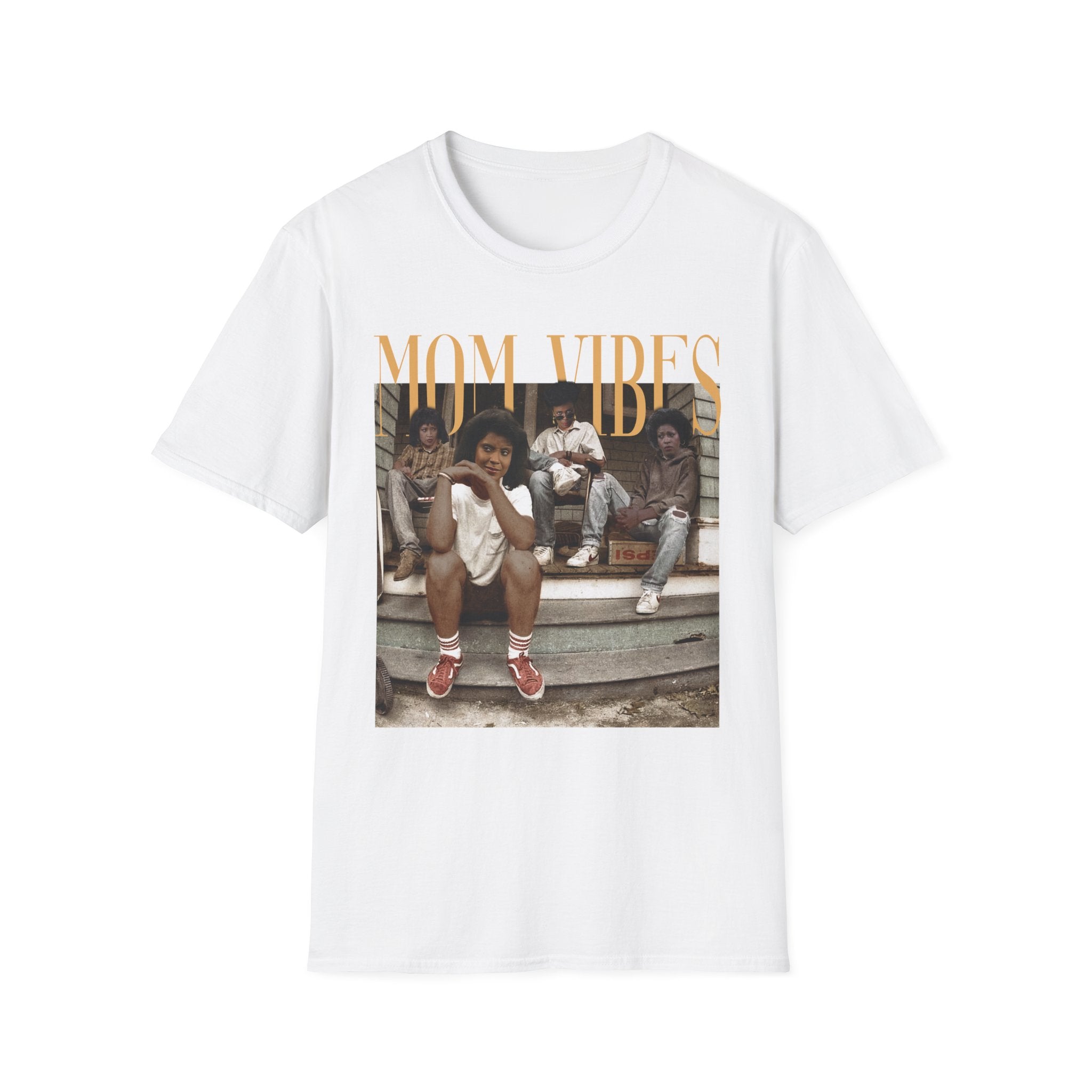 T-Shirt — "Mom Vibes" Retro Family Photo Graphic Tee