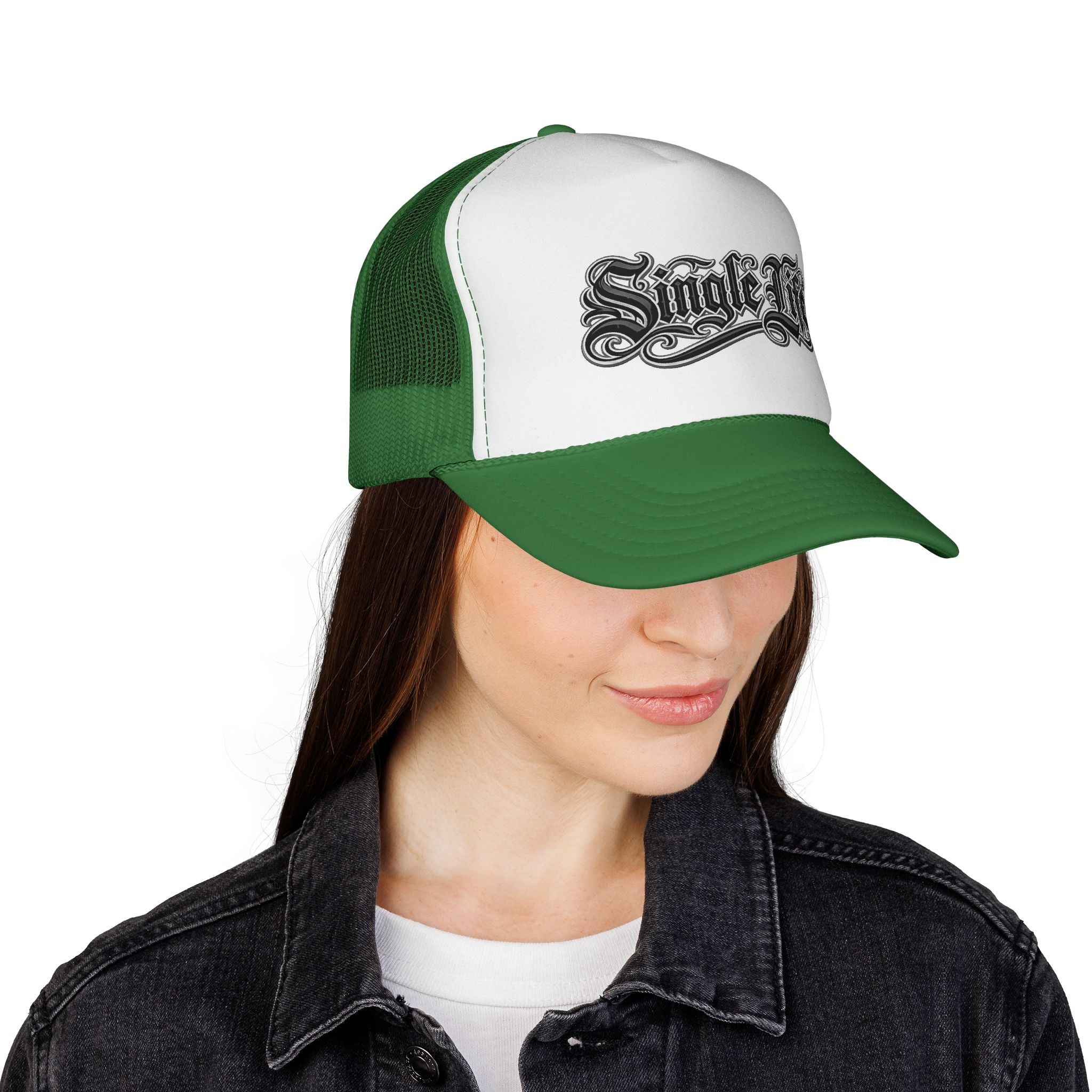 Trucker Cap — 'Single Life' Vintage Script Mesh Hat