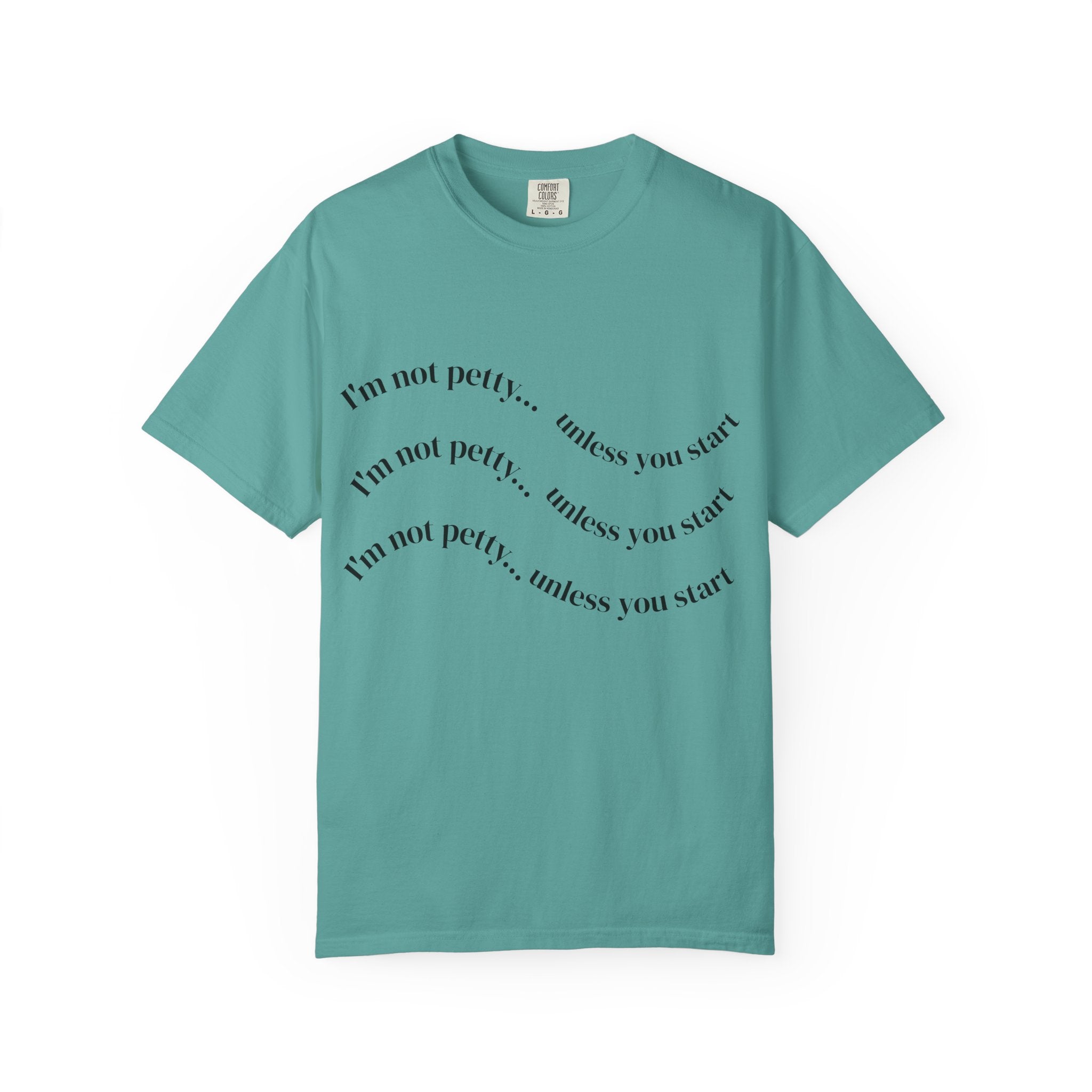 “I’m Not Petty…Unless You Start” Graphic T-Shirt — Retro Skull & Crown Back Design