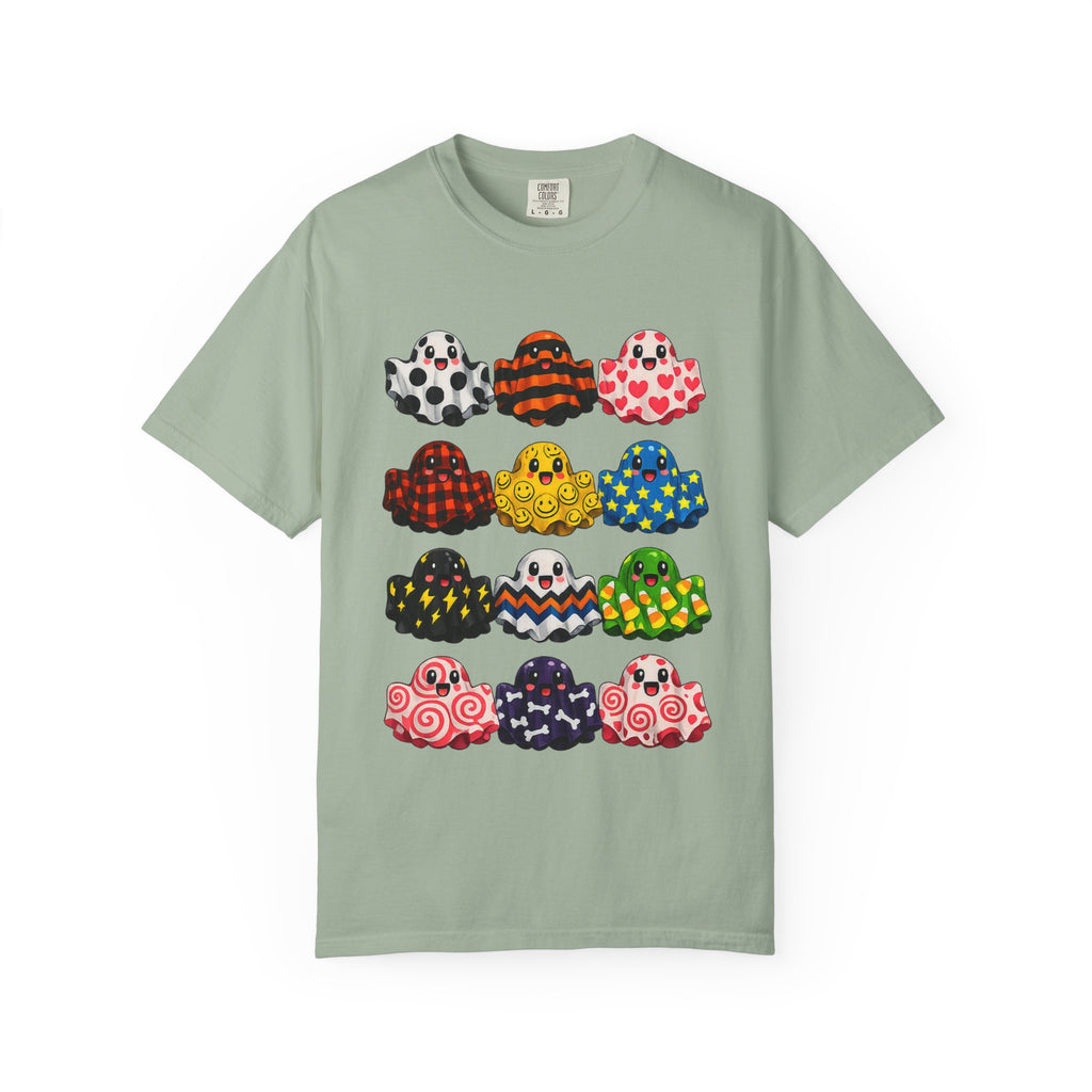 Colorful Patterned Ghosts T‑Shirt