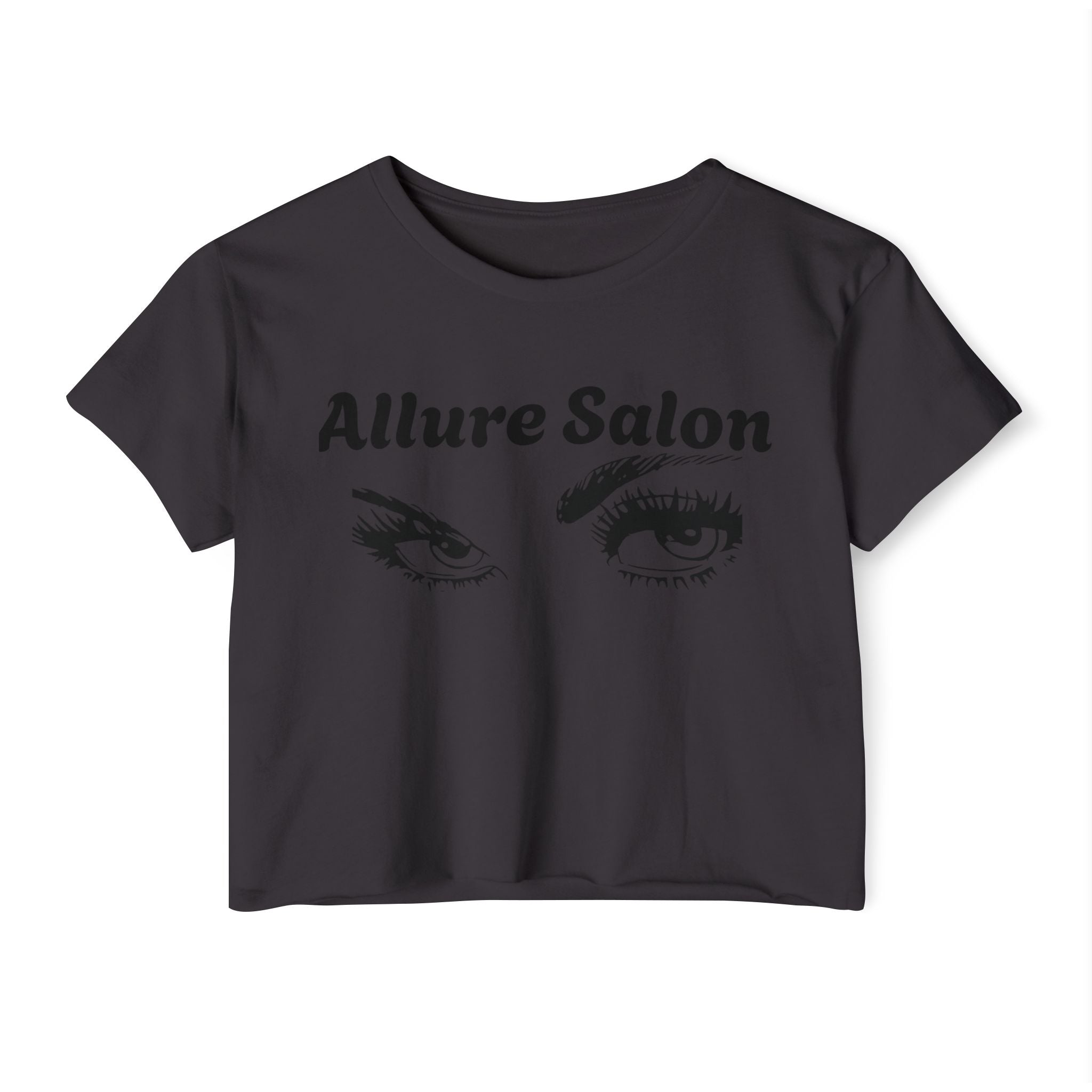 Allure Salon Crop Top — Women's Eye Graphic Festival Tee