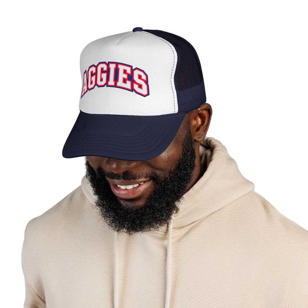 Aggies Embroidered Trucker Cap — Vintage Team Mesh Hat